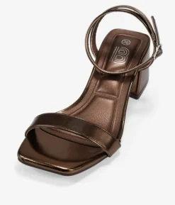 Bosanova Sandales À Talons | Chaussures De Fête | Sandales à talons marron métallisé avec boucle