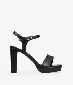 Bosanova Sandales À Talons | Sandales Plateformes | Sandales à talons noires avec bracelet et boucle