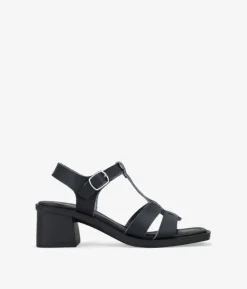 Bosanova Sandales À Talons | Sandales à talons noires avec boucle