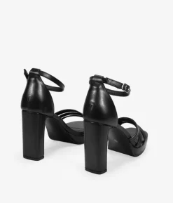 Bosanova Sandales Plateformes | Sandales À Talons | Sandales à talons noires avec coque talon