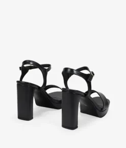 Bosanova Sandales À Talons | Sandales Plateformes | Sandales à talons noires avec bracelet et boucle