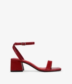 Bosanova Sandales À Talons | Chaussures De Fête | Sandales à talons rouges avec boucle