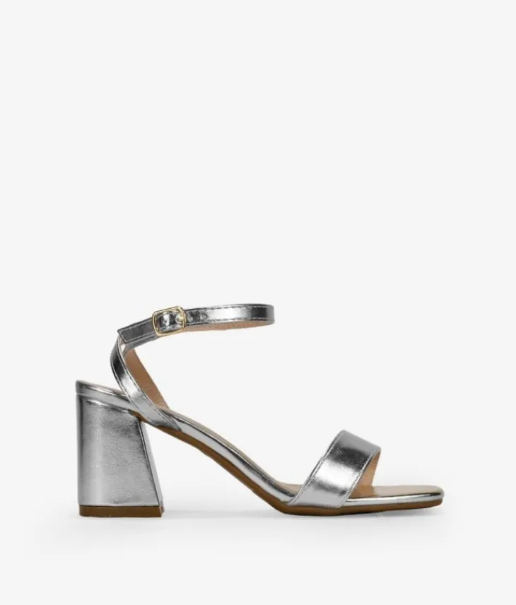 Bosanova Sandales À Talons | Chaussures De Fête | Sandales argentées à talon