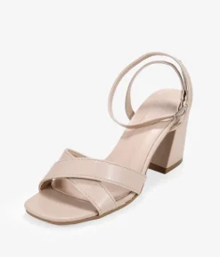 Bosanova Sandales À Talons | Chaussures De Fête | Sandales beiges à talon large