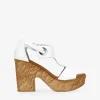 Bosanova Sandales À Talons | Chaussures En Cuir | Sandales blanc en cuir