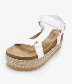 Bosanova Sandales Spartiates | Sandales De Sport | Sandales blanches à plateforme en sparte