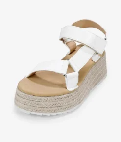 Bosanova Sandales Spartiates | Sandales De Sport | Sandales blanches à plateforme en sparte