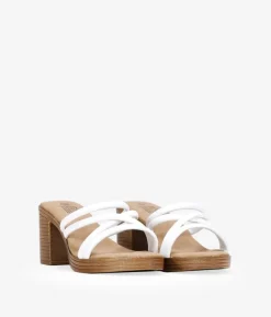 Bosanova Sandales À Talons | Sandales blanches à talon effet bois
