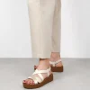 Bosanova Sandales Compensées | Sandales Plateformes | Sandales compensées beiges avec élastique