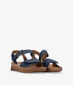Bosanova Sandales Compensées | Sandales compensées bleues à boucle