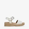Bosanova Sandales Compensées | Chaussures En Cuir | Sandales compensées en cuir beige