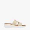 Bosanova Sandales Compensées | Chaussures En Cuir | Sandales compensées en cuir doré