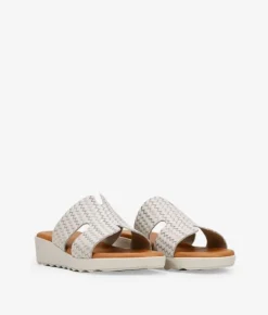 Bosanova Sandales Compensées | Chaussures En Cuir | Sandales compensées en cuir gris
