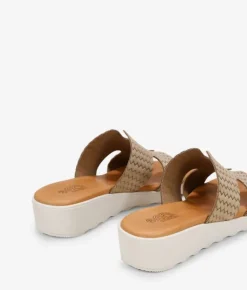 Bosanova Sandales Compensées | Chaussures En Cuir | Sandales compensées en cuir marron