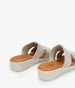 Bosanova Sandales Compensées | Chaussures En Cuir | Sandales compensées en cuir gris