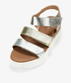 Bosanova Sandales Compensées | Chaussures En Cuir | Sandales compensées en cuir métallisé