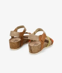 Bosanova Sandales Compensées | Sandales compensées en liège kaki