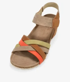 Bosanova Sandales Compensées | Sandales compensées en liège kaki