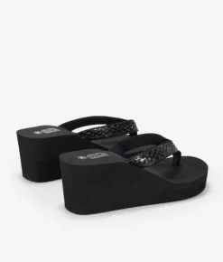 Bosanova Sandales Compensées | Tongs | Sandales compensées noires
