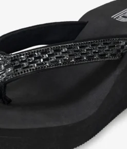 Bosanova Sandales Compensées | Tongs | Sandales compensées noires