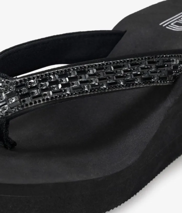 Bosanova Sandales Compensées | Tongs | Sandales compensées noires