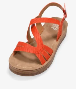 Bosanova Sandales Compensées | Sandales compensées rouges avec boucle