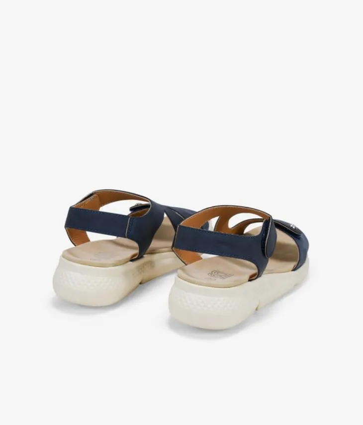 Bosanova Sandales Compensées | Sandales De Sport | Sandales de sport bleues avec fermeture velcro