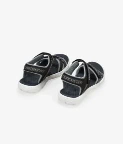 Bosanova Sandales De Sport | Sandales de sport grises en tissu avec fermeture automatique