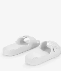 Bosanova Tongs | Sandales Plates | Sandales en caoutchouc blanc avec boucle