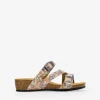 Bosanova Sandales Compensées | Chaussures En Cuir | Sandales en cuir beige à fleurs