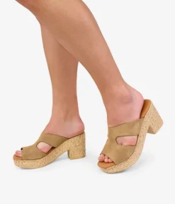 Bosanova Sandales À Talons | Chaussures En Cuir | Sandales en cuir beige à talon