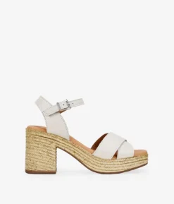 Bosanova Sandales Spartiates | Sandales À Talons | Sandales en cuir blanc à talon effet sparte