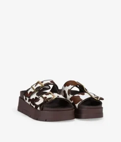 Bosanova Sandales Plateformes | Chaussures En Cuir | Sandales en cuir de vachette avec plateforme