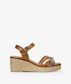 Bosanova Sandales Compensées | Chaussures En Cuir | Sandales en cuir marron