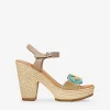 Bosanova Sandales À Talons | Chaussures En Cuir | Sandales en cuir marron à talon
