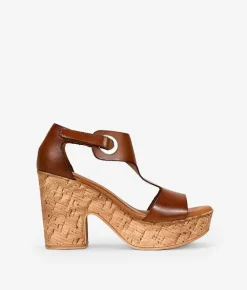 Bosanova Sandales À Talons | Chaussures En Cuir | Sandales en cuir marron à talon
