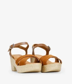 Bosanova Sandales Spartiates | Sandales À Talons | Sandales en cuir marron à talon