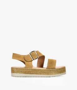 Bosanova Sandales Spartiates | Sandales Plateformes | Sandales en cuir marron avec boucle