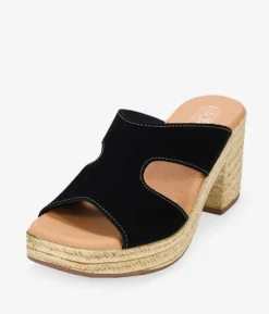 Bosanova Sandales Spartiates | Sandales À Talons | Sandales en cuir noir à talon