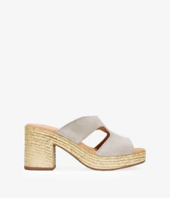 Bosanova Sandales Spartiates | Sandales À Talons | Sandales en cuir taupe à talon