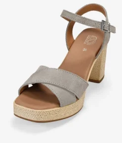 Bosanova Sandales Spartiates | Sandales À Talons | Sandales en cuir taupe à talon effet sparte