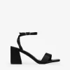 Bosanova Sandales À Talons | Chaussures De Fête | Sandales en satin noir