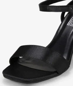 Bosanova Sandales À Talons | Chaussures De Fête | Sandales en satin noir