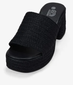 Bosanova Sandales Spartiates | Sandales À Talons | Sandales en sparte noires à plateforme et talon