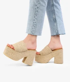 Bosanova Sandales Spartiates | Sandales À Talons | Sandales espadrilles à plateforme et talon XXL