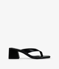 Bosanova Sandales À Talons | Chaussures De Fête | Sandales noires à bout ouvert et talon