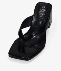 Bosanova Sandales À Talons | Chaussures De Fête | Sandales noires à bout ouvert et talon