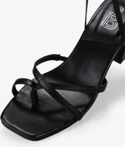 Bosanova Sandales À Talons | Chaussures De Fête | Sandales noires à ficelles