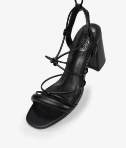 Bosanova Sandales À Talons | Chaussures De Fête | Sandales noires à ficelles