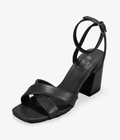 Bosanova Sandales À Talons | Chaussures De Fête | Sandales noires à talon large